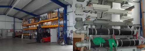 Partial view of storage facility; replacement switches for outdoor substations / wind farms