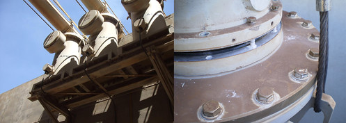 Repairs to a leaking surge arrester on a Magrini Galileo GIS, 245 kV. O-Rings eroded due to flange corrosion resulting in the loss of SF6.