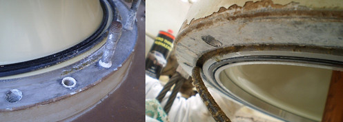 Removal of SF6 leak in a Magrini Galileo due to flange corrosion.